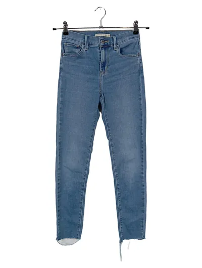 LEVIS Damen Jeans Skinny Fit W25/34/XS Blau Casual Stretch Denim Hose