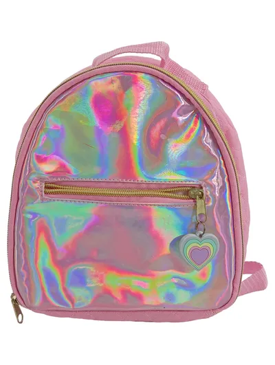 POLAR Kinder Rucksack Rosa Holographisch Modisch Klein