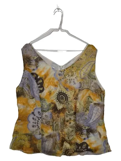 La Rochelle Damen Bluse Paisley-Muster Gr. 44 Bohemian mehrfarbig Viskose