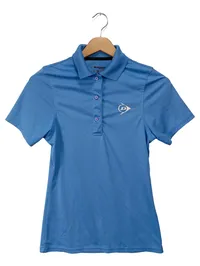 DUNLOP Damen Poloshirt Sportlich Blau Gr. 34/XS Kurzarm 1