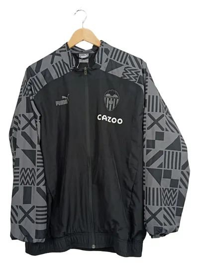 PUMA Valencia CF Trainingsjacke Herren Gr. M Schwarz Grau Cazoo