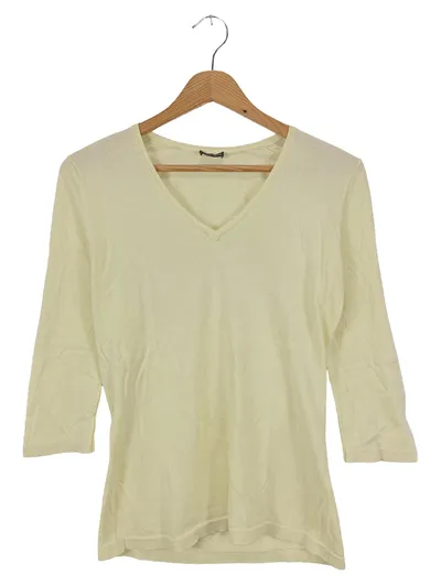 IRIS VON ARNIM Damen Pullover Gelb Gr. 36/S Baumwolle 3/4-Arm Klassisch Elegant
