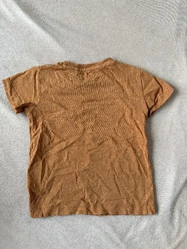 Next Kinder T-Shirt Gr. 98 Orange Baumwolle Brusttasche Basic