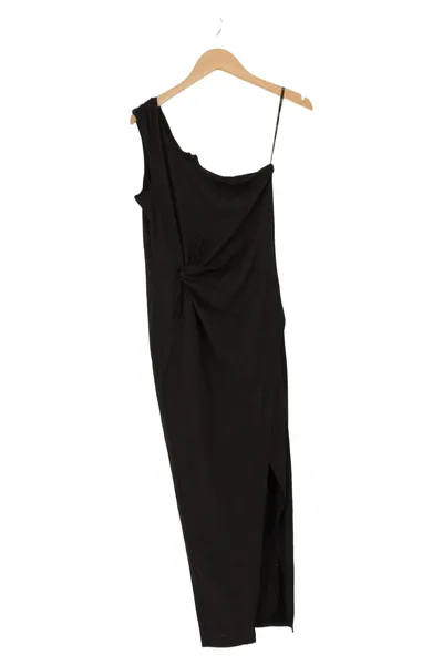 BARDOT Cocktailkleid Damen Schwarz Gr. 40/L One-Shoulder Maxikleid Elegant