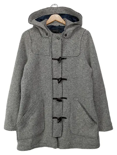 STRENESSE Dufflecoat Damen Gr. 44/XXL Grau Klassisch Wolle