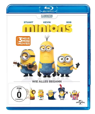 Minions Animationsfilm Blu-Ray inkl. 3 Mini Movies Illumination Entertainment