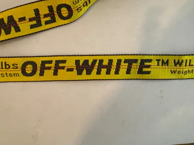 Off-White Industrial Belt Gürtel Gelb Schwarz 200cm Streetwear