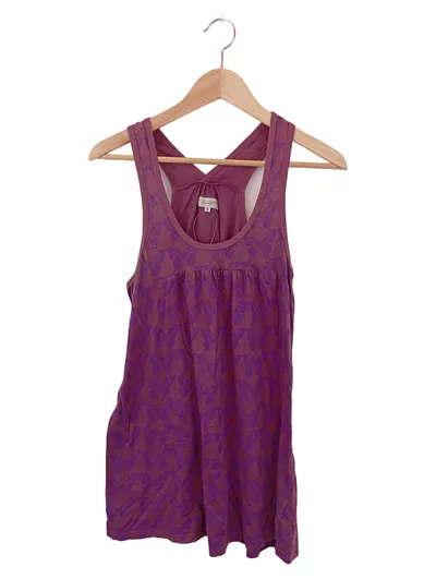 HERRLICHER Damen Freizeitkleid Gr. 36/S Lila Baumwolle Bohemian Vintage