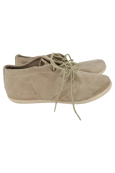 BUGATTI Herren Schnürschuhe Gr. 39 Beige Casual Wildleder Halbschuhe