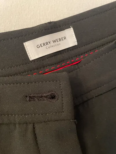 GERRY WEBER Damen Culotte Hose Schwarz Business Stoffhose Gr. 40