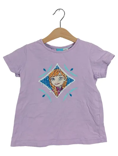 Disney Frozen Anna Kinder T-Shirt Mädchen Pailletten Gr. 98/104 Lila