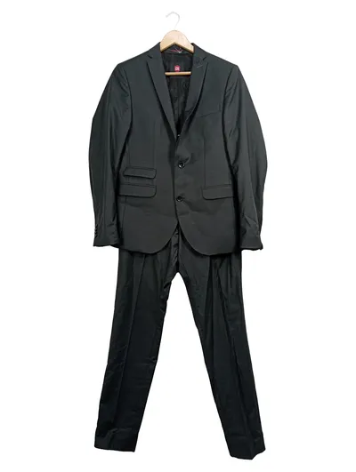 CG Club of Gents Herren Anzug Gr. 50 Grau Wolle Business Sakko Hose