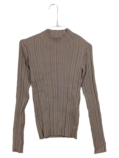 Acne Studios Pullover Damen Rippstrick Viskose Braun Gr. 34 XS