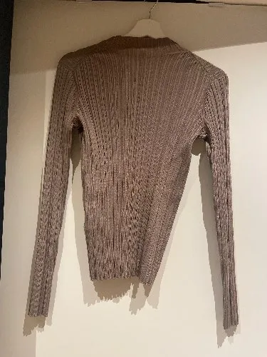 Acne Studios Pullover Damen Rippstrick Viskose Braun Gr. 34 XS