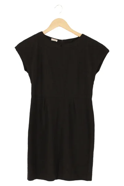 ZAPA Damen Etuikleid Gr. 42/XL Schwarz Business Elegant Wolle
