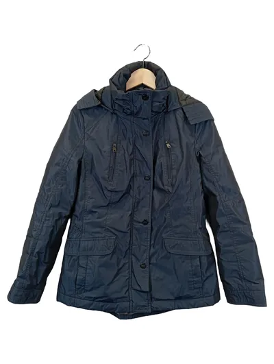 FUCHS SCHMITT Damen Winterjacke Gr. 38 Blau gesteppt mit Kapuze