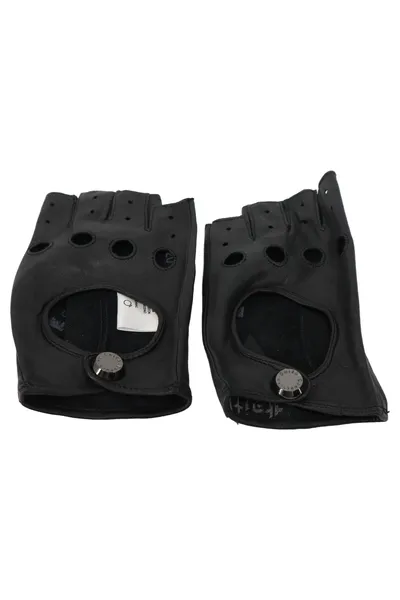 FAITH CONNEXION Damen Abendhandschuhe Leder Schwarz Modisch UNI
