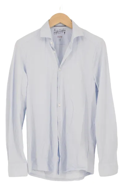 AIRPURE Business Hemd Herren M Blau Klassisch Elegant Langarm