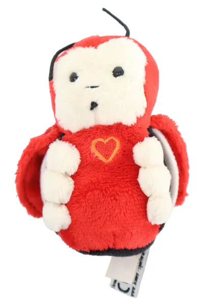 BAUER Baby Kuscheltier Marienkäfer Rot Weiß 9cm Stofftier mit Herz