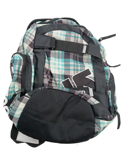Burton Rucksack Kariert Türkis Grau Schwarz Streetwear Daypack