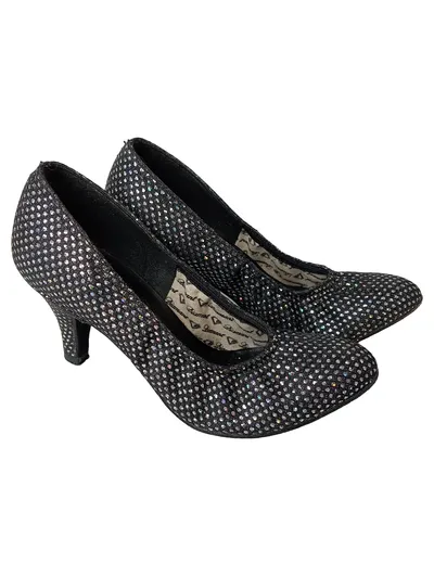 DIAMANT Tanzschuhe Damen Gr. 35 Schwarz Glitzer Elegant Party