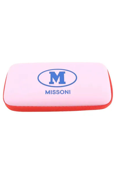 M MISSONI Brillenetui Damen Rosa Logo-Print Etui Schutzhülle