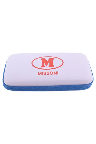 M MISSONI Brillenetui Damen Weiß Logo-Print Etui Schutzhülle