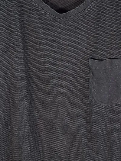 Jack & Jones Herren T-Shirt Gr. L Grau Strukturmuster Kurzarm Baumwolle Casual