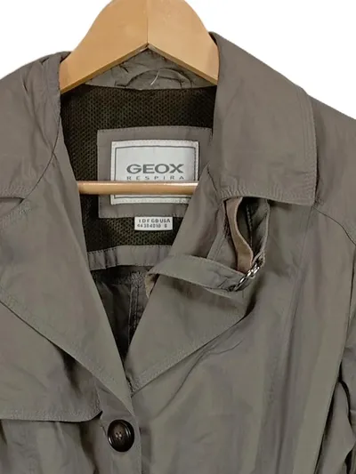 Geox Respira Damen Trenchcoat Gr. 38 Grau Klassisch Mantel Jacke