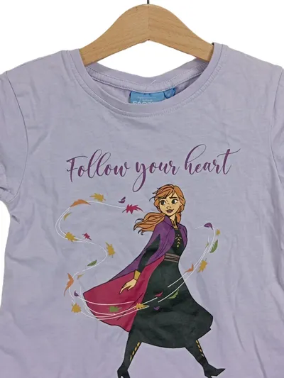 Disney Frozen Anna Kinder T-Shirt Gr. 104 Lila Follow your heart