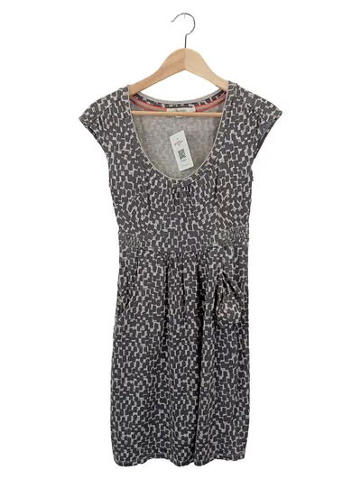 BODEN Freizeitkleid Damen M 38 Grau Vintage Elegant Baumwolle Modal Raffungen