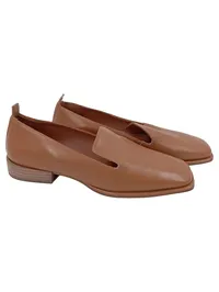 ZIGN Damen Slipper Leder Braun Gr. 39 Klassisch Elegant Loafer 1