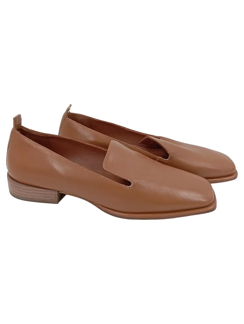 ZIGN Damen Slipper Leder Braun Gr. 39 Klassisch Elegant Loafer 1