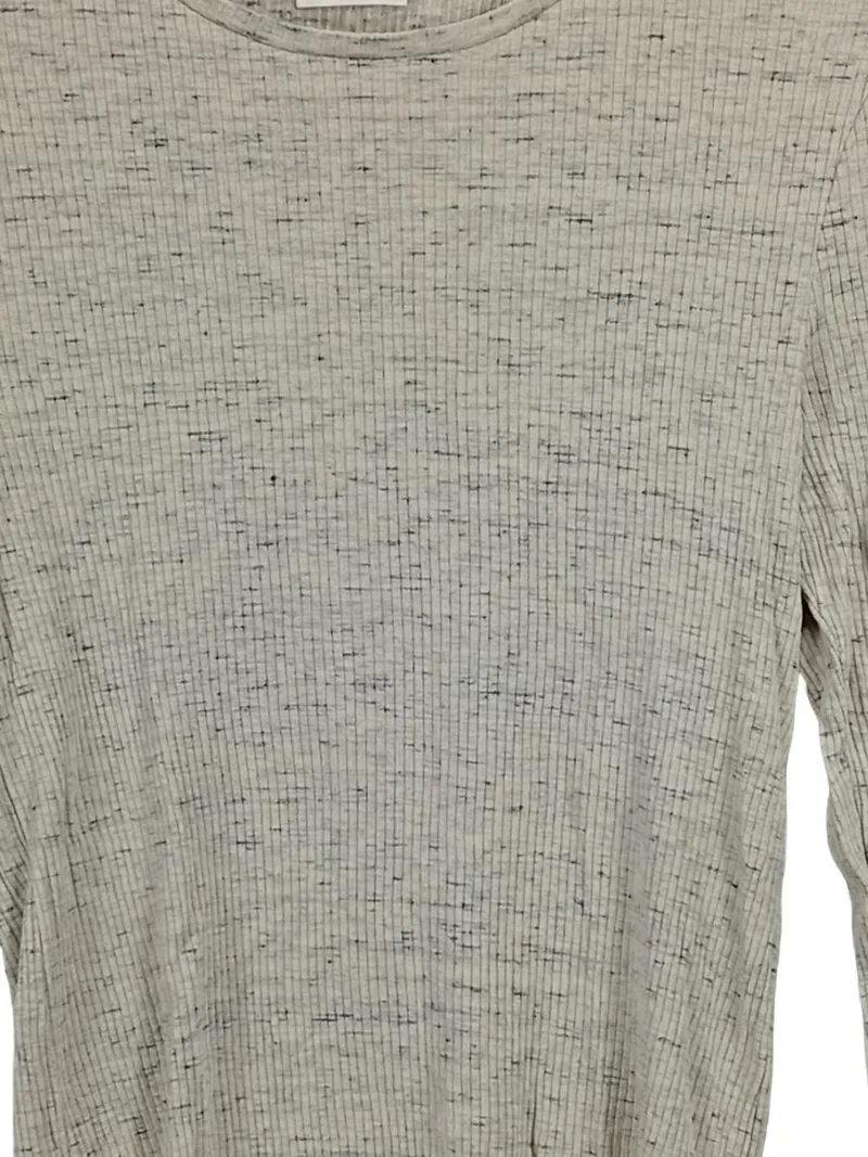 By Malene Birger Langarmshirt Damen Rippstrick Viskose Beige Gr. 34 XS 2