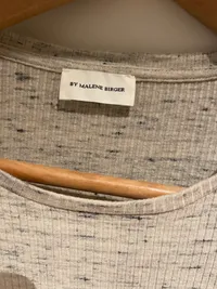 By Malene Birger Langarmshirt Damen Rippstrick Viskose Beige Gr. 34 XS 3
