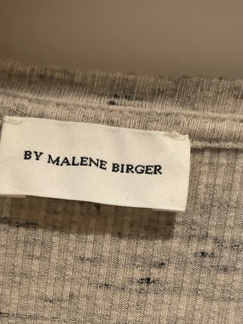 By Malene Birger Langarmshirt Damen Rippstrick Viskose Beige Gr. 34 XS 4