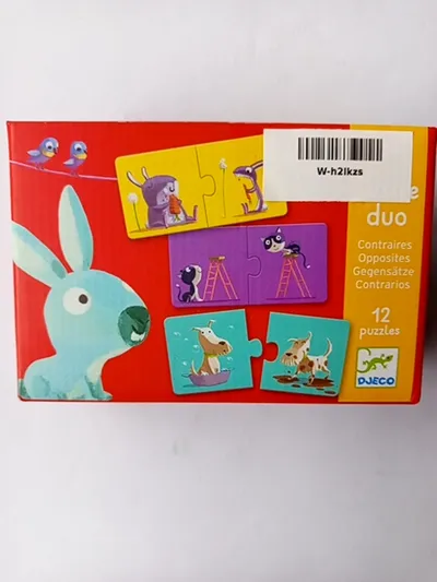Djeco Puzzle Duo Gegensätze Contraires 12 Puzzles ab 2 Jahre Lernspiel