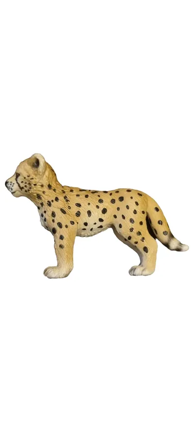 Schleich Gepard Jungtier Spielfigur Wildkatzen Tier Figur Beige 6cm