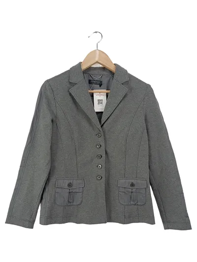 APANAGE Damen Blazer Grau Gr. 40/L Klassisch Elegant Business