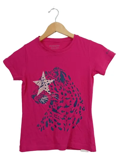 Energetics Mädchen T-Shirt Gr. 152 Pink Leoparden-Print Stern