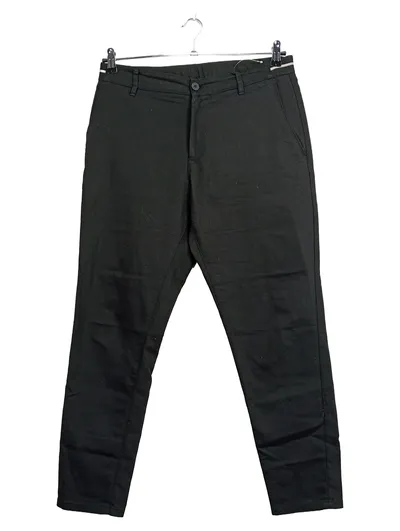 ZARA Herren Stoffhose Schwarz Business Chino Gr. M W32 Slim Fit