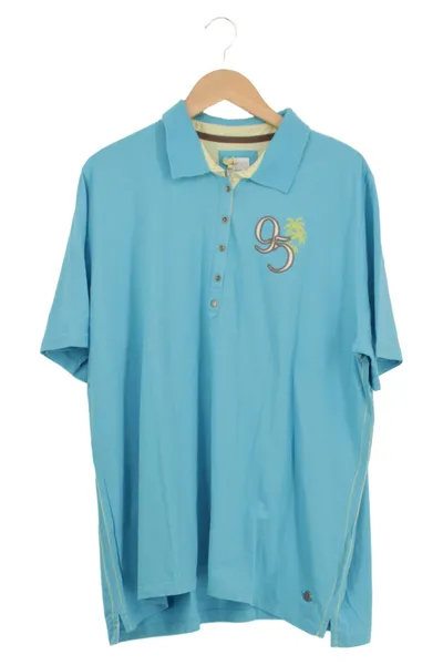 B2 BY VIA APPIA Herren Poloshirt Blau Gr. 52/XL Casual Schriftzug