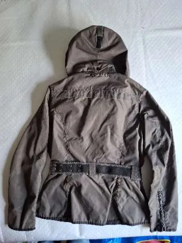 Wellensteyn Damen Jacke Outdoorjacke Gr. 38 M Grau Kapuze Übergang Praktisch