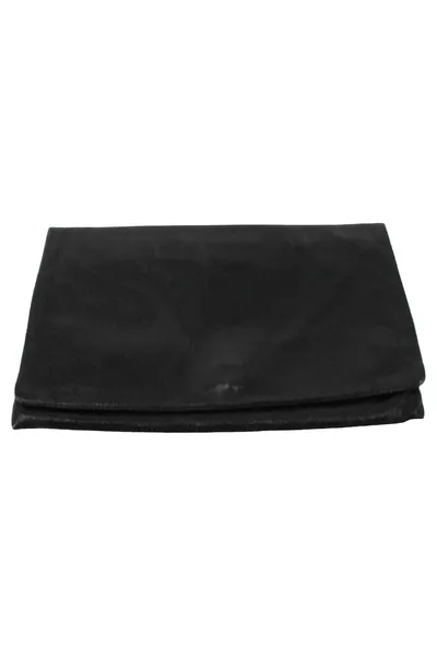ABRO Damen Clutch Schwarz Leder Elegant Abendtasche 23x14cm