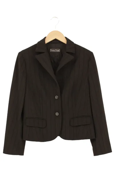 TRISTANO ONOFRI Damen Blazer Gr. 40/M Schwarz Elegant Business Fischgrätenmuster