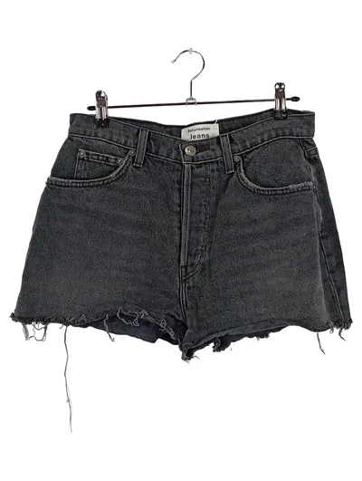 REFORMATION Damen Jeans Shorts W27 Grau Dixie High Rise Casual