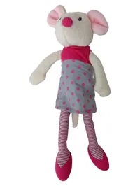 EGMONT Baby Kuscheltier Maus Stofftier Schmusetier Weiß Pink 26cm 1