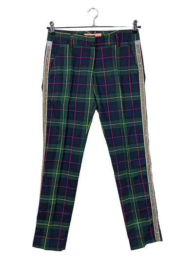 VILAGALLO Stoffhose Damen Kariert Pailletten Elegant Preppy Mehrfarbig Gr. 38