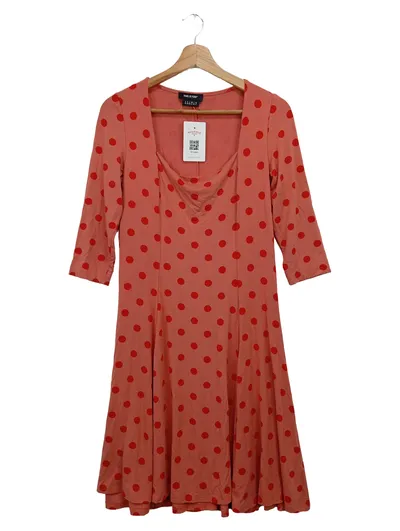 ISABEL DE PEDRO Cocktailkleid Damen Gr. 38;M Rot Punkte Vintage Elegant Midi