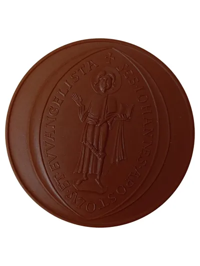 Meissen Böttger Steinzeug Medaille Hochstift 968-1976 Siegel Domkapitel 7,5cm